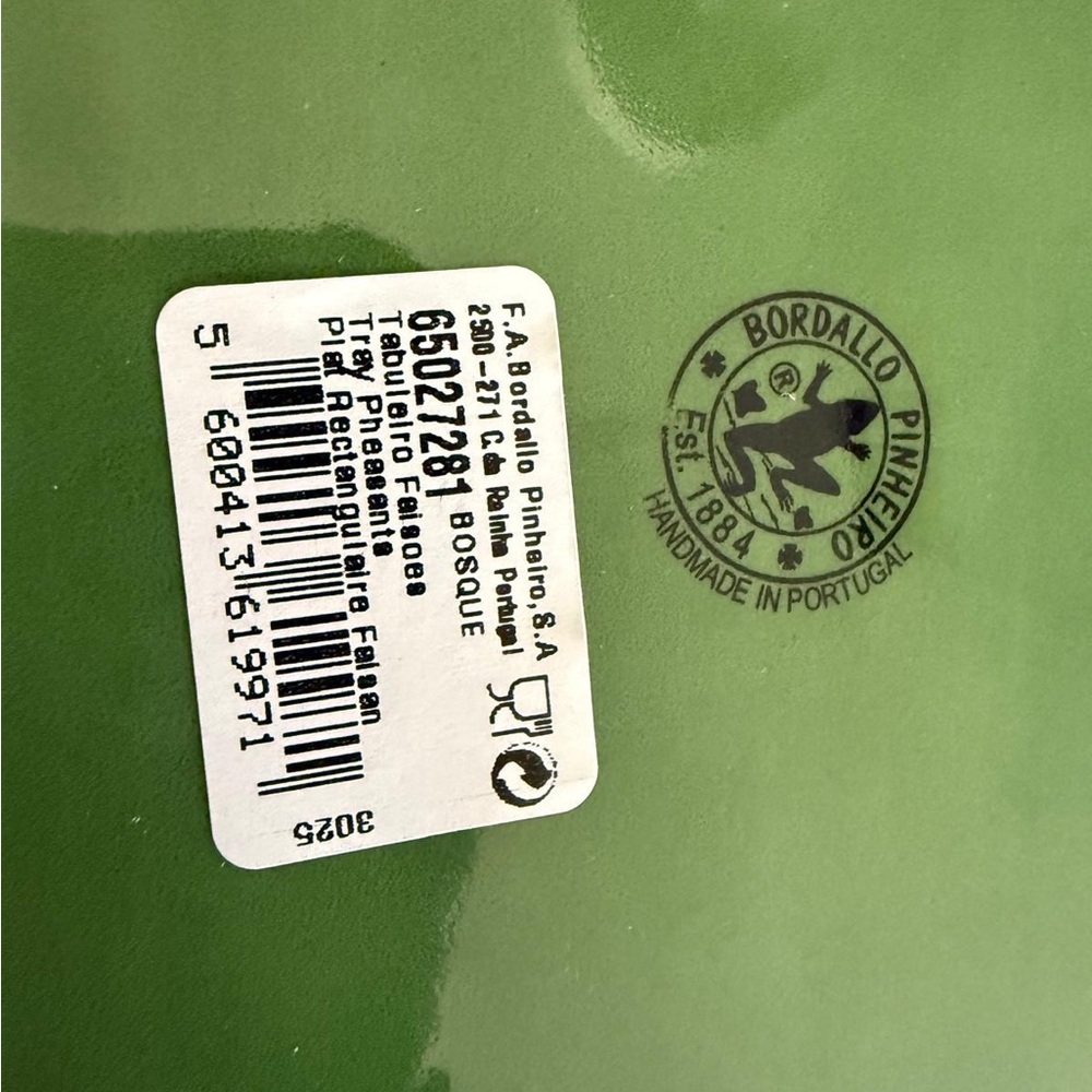 Bordallo Pinheiro Woods Small Rectangular Pheasant Platter - Picture 4 of 4